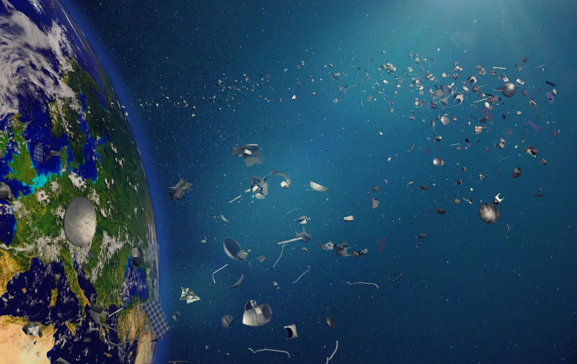 What do we know about space garbage, created by Human