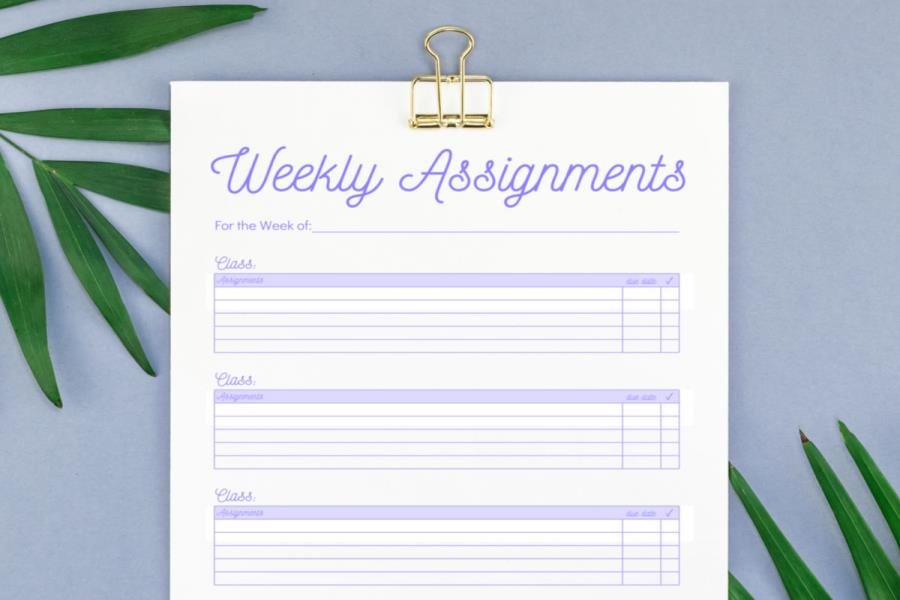 Homework Planner Printable